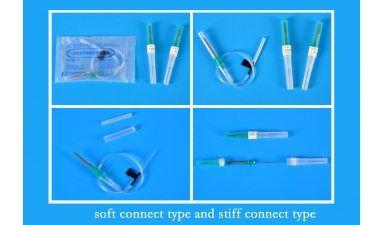 Venous blood collection needle for single use